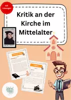 Vorschau - Arbeitsblätter - Kritik an der Kirche - Deckblatt