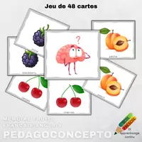 Aperçu - Cartes d'exercices - Mémoire fruits_français-anglais - Page de couverture
