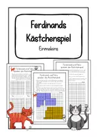 Vorschau - Arbeitsblätter - Bundle: Kästchenspiele zum Einmaleins - Seite 1