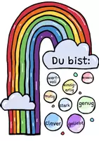 Vorschau - Poster - Klassenzimmertür - Regenbogen - „Du bist: …“ - Seite 1