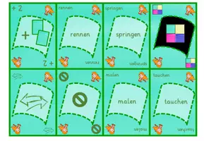 Vorschau - Spiele - Wortarten Mau mau (Nomen, Verben, Adjektive, Artikel) Deutsch - Seite 3