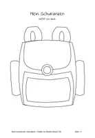 Vorschau - Arbeitsblätter - Schulranzen/ Schultasche Ausmalbild zum Schulstart - Seite 1