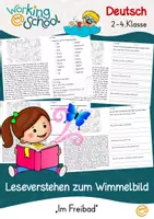 Vorschau - Stationenlernen - Lesen und verstehen | Sommer | Wimmelbild - Deckblatt