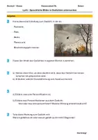 Vorschau - Test - Komm wir lassen Drachen steigen - Herbstgedicht - Klassenarbeit mit EHZ - Personifikationen - Seite 1