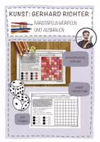 Vorschau - Arbeitsblätter - KUNST: Gerhard Richter Farbtafel würfeln - Deckblatt