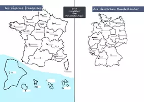 Vorschau - Arbeitsblätter - französische Regionen und deutsche Bundesländer - Seite 1