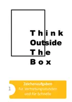 Vorschau - Arbeitsblätter - Think outside The Box_1_Zeichenaufgaben für den Vertretungsunterricht_Fach Kunst - Deckblatt