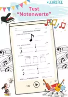 Vorschau - Test - MUSIKTEST “NOTENWERTE” 3.-4.Klasse + Lösung - Deckblatt