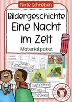 Vorschau - Unterrichtsreihen - Bildergeschichte – Eine Nacht im Zelt (Schreibanlass / Materialpaket) - Deckblatt