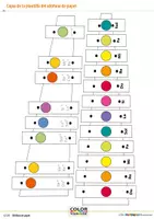 Vista previa - Hojas de trabajo - Plantilla para copiar - xilófono / glockenspiel de papel con código de colores. - Portada