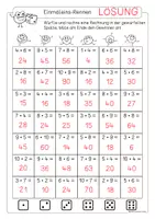 Vorschau - Arbeitsblätter - 1x1 Rennen, Würfeln und Rechnen, Würfelrennen, Freebie - Seite 2