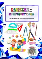 Vorschau - Arbeitsblätter - Dreieckskonstruktionen mit Erklärung - Deckblatt