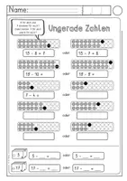 Vorschau - Arbeitsblätter - Halbieren und Nachbaraufgaben (Subtraktion bis 20) - Seite 3