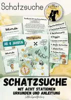 Vorschau - Spiele - Abenteuer Schatzsuche/Schnitzeljagt mit Spielen und Rätseln - Deckblatt