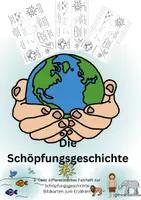 Vorschau - Arbeitsblätter - Schöpfungsgeschichte_faltheft_erzählkarten_freiarbeitsfee - Deckblatt