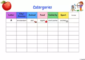 Vorschau - Spiele - Categories Game - Vocabulary Challenge! - Seite 1