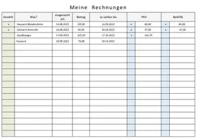 Vorschau - Merkblätter - Arztrechnungen - beschreibbare Tabelle zum Überblick behalten - Seite 3