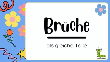 Vorschau - Präsentationen/Tafelbilder - Was ist ein Bruch? 🧠💡🍕 - Deckblatt