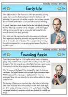 Vorschau - Bildkarten - Steve Jobs - Knowledge card index - Famous personalities (English) - Seite 1