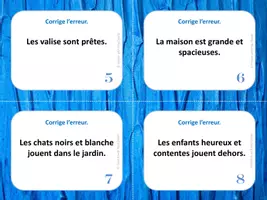 Aperçu - Apprentissages en autonomie - Corrige l'erreur (Accord des adjectifs et noms) 28 CAT - Page 1