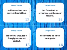 Aperçu - Apprentissages en autonomie - Corrige l'erreur (Accord des adjectifs et noms) 28 CAT - Page 3
