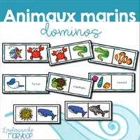 Aperçu - Jeux - Animaux marins - Dominos - Océan - Page de couverture
