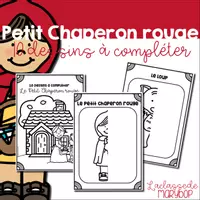 Aperçu - Fiches - Petit Chaperon rouge - 10 dessins à compléter - Page de couverture