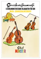 Vorschau - Poster - 6 Schulmonsterstarke Bildkarten: Streichinstrumente - Deckblatt