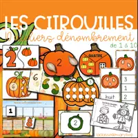 Aperçu - Jeux - 10 activités pour dénombrer - citrouilles - Page de couverture