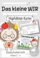 Vorschau - Aufgabenkarten - Hüpfdiktat-Kartei zum Buch "Das kleine WIR"| Abschreibkarten - Deckblatt