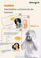 Vorschau - Arbeitsblätter - Gefühle_Arbeitsblätter und Kartensets (Klasse 1-4) - Deckblatt