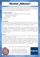 Vorschau - Arbeitsblätter - AnybookPro Material: Hörrätsel Halloween - Seite 1