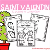 Aperçu - Fiches - Saint Valentin - 10 dessins à compléter - Page de couverture
