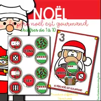 Aperçu - Fiches - Le père Noël est gourmand - Les chiffres - Page de couverture