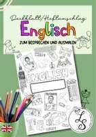 Vorschau - Mal- und Bastelvorlagen - ENGLISCH: Deckblatt für die Mappe/ Heftumschlag - Deckblatt