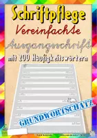Vorschau - Stationenlernen - Schriftpflege: Vereinfachte Ausgangsschrift mit den Häufigkeitswörtern zum Abschreiben - Deckblatt
