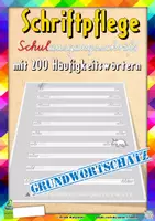 Vorschau - Arbeitsblätter - Schriftpflege: Schulausgangsschrift mit den Häufigkeitswörtern in zwei Varianten zum Abschreiben - Deckblatt