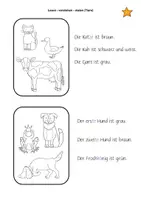 Vorschau - Arbeitsblätter - Lesen-verstehen-malen (Tiere) - Seite 1