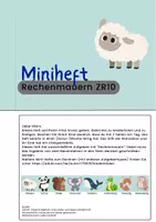 Vorschau - Arbeitsblätter - tierisches Miniheft Rechenmauern ZR10 (Klasse 1) - Deckblatt