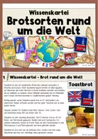 Vorschau - Arbeitsblätter - Wissenskartei - Brotsorten der Welt - Seite 1
