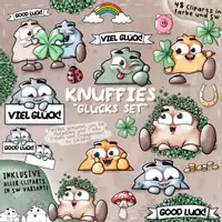 Vorschau - selbst erstellte Cliparts/Grafiken - Knuffies „Glück Set“ Cliparts - Seite 2