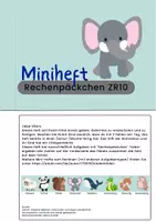 Vorschau - Arbeitsblätter - tierisches Miniheft Rechenpäckchen ZR10 (Klasse 1) - Deckblatt