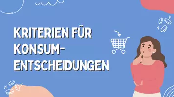 Vorschau - Arbeitsblätter - Kriterien für Konsumentscheidungen - Seite 1