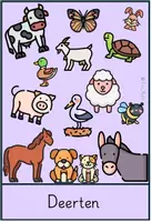 Vorschau - Bildkarten - Bild- und Wortkarten Deerten / Tiere Niederdeutsch - Deckblatt