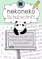 Vorschau - selbst erstellte Schriftarten - nekoneko Schulschrift | Schriftart zur kommerziellen Nutzung - Deckblatt