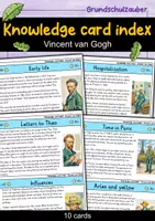 Vorschau - Bildkarten - Vincent van Gogh - Knowledge card index - Famous personalities (English) - Deckblatt