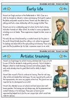 Vorschau - Bildkarten - Vincent van Gogh - Knowledge card index - Famous personalities (English) - Seite 1
