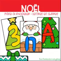 Aperçu - Fiches - Noel - Pâte à modeler chiffres et lettres - Page de couverture
