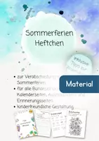 Vorschau - Arbeitsblätter - Mein Sommerferien-Heftchen, Tagebuch für die Sommerferien - Seite 1