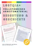 Vorschau - Stundenentwürfe - LGBTQIA+ // Bedeutung des Begriffs und Geschichte - Vollständiges Material - Deckblatt